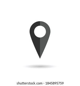 Pin icon vector. Location vector icon. Pointer vector icon.