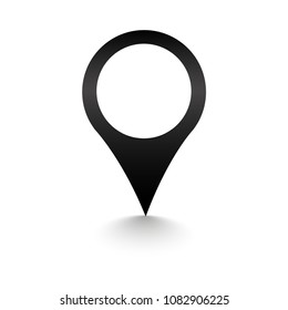 Pin icon vector. Location sign Isolated on white background. Navigation map, gps, direction, place, compass, contact, search concept. Flat style for graphic design, logo, Web, UI, mobile app,