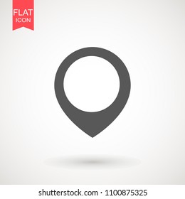 Pin icon vector. Location sign Isolated on white background. Navigation map, gps, direction, place, compass, contact, search concept. Flat style for graphic design, logo, Web, UI mobile app EPS10