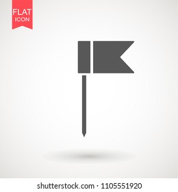 Pin icon vector. Location sign Isolated on white background. Navigation map, gps, direction, place, compass, contact, search concept. Flat style for graphic design, logo, Web, UI mobile app EPS10