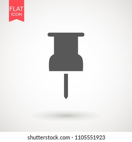 Pin icon vector. Location sign Isolated on white background. Navigation map, gps, direction, place, compass, contact, search concept. Flat style for graphic design, logo, Web, UI mobile app EPS10