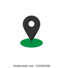 Pin icon vector. Location sign Isolated on white background. Navigation map, gps, direction, place, compass, contact, search concept. Flat style for graphic design, logo, Web, UI, mobile app, EPS10