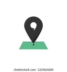 Pin icon vector. Location sign Isolated on white background. Navigation map, gps, direction, place, compass, contact, search concept. Flat style for graphic design, logo, Web, UI, mobile app, EPS10