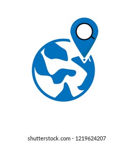 Pin icon vector. Location sign Isolated on white background. Navigation map, gps, direction, place, compass, contact, search concept. Flat style for graphic design, logo, Web, UI, mobile app, EPS10