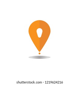 Pin icon vector. Location sign Isolated on white background. Navigation map, gps, direction, place, compass, contact, search concept. Flat style for graphic design, logo, Web, UI, mobile app, EPS10