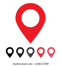 Pin icon vector. Location sign Isolated on white background. Navigation map, gps, direction, place, compass, contact, search concept. Flat style for graphic design, logo, Web, UI, mobile app,