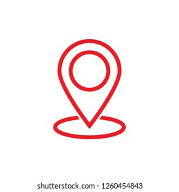 Pin icon vector. Location sign Isolated on white background. Navigation map, gps, direction, place, compass, contact, search concept. Flat style for graphic design, logo, Web, UI, mobile app,