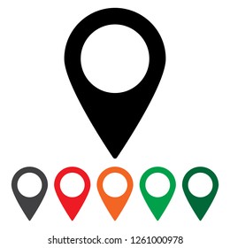 Vector de icono de anclaje. Signo de ubicación aislado en fondo blanco. Mapa de navegación, gps, dirección, lugar, brújula, contacto, concepto de búsqueda. Estilo plano para diseño gráfico, logotipo, Web, UI, aplicación móvil,