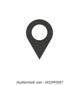 Pin icon vector. Location sign Isolated on white background. Navigation map, direction, place, compass, contact, search concept. Flat style for graphic design, logo, Web,EPS 10