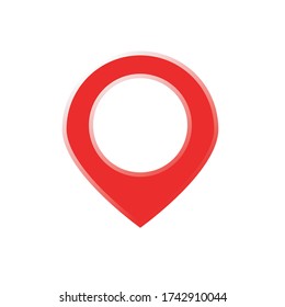 Pin icon vector. Location sign Isolated on white background.
