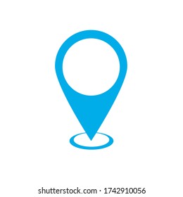 Pin icon vector. Location sign Isolated on white background.