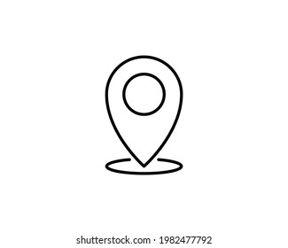 Pin icon vector. Location sign Isolated on white background. Navigation map, gps, direction, place, compass, contact, search concept. Flat style for graphic design, logo, Web, UI, mobile app EPS10