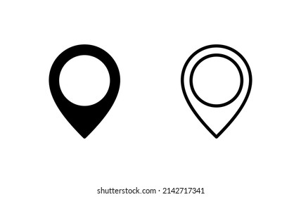 Pin icon vector. Location sign and symbol. destination icon. map pin