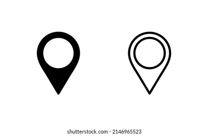 Pin icon vector. Location sign and symbol. destination icon. map pin