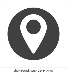 Pin icon vector. Location sign isolated on white background. Navigation map. search concept. Flat style for graphic design