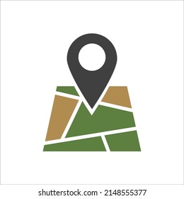 Pin icon vector. Location sign isolated on white background. Navigation map. search concept. Flat style for graphic design