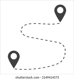 Vector de icono de pines. Signo de ubicación aislado en el fondo blanco. Mapa de navegación. concepto de búsqueda. Estilo plano para el diseño gráfico