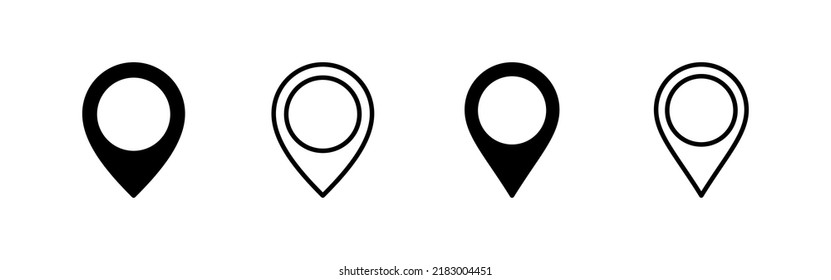Pin icon vector. Location sign and symbol. destination icon. map pin