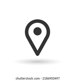 Pin icon vector. Location sign Isolated on white background - Vector illustration