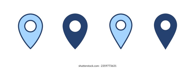 Pin icon vector. Location sign and symbol. destination icon. map pin