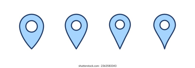 Pin icon vector. Location sign and symbol. destination icon. map pin