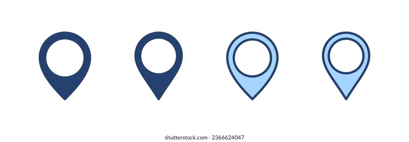 Pin icon vector. Location sign and symbol. destination icon. map pin
