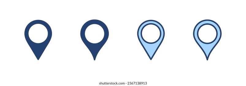 Pin icon vector. Location sign and symbol. destination icon. map pin