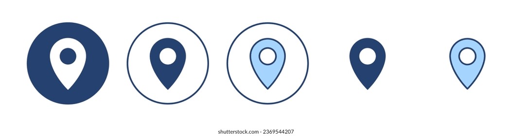 Pin icon vector. Location sign and symbol. destination icon. map pin