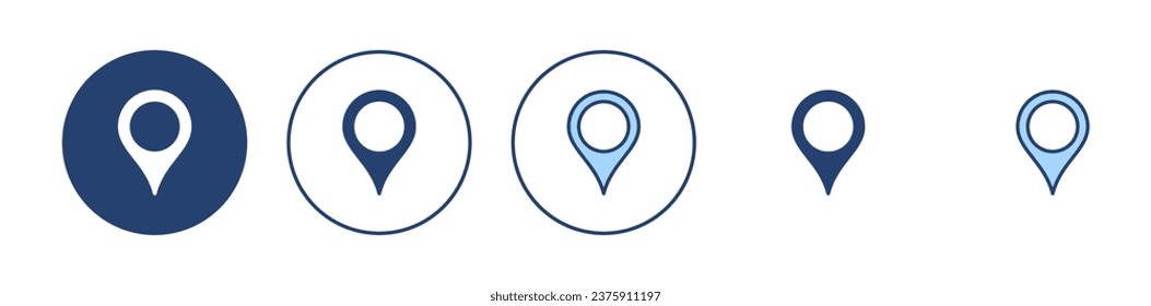 Pin icon vector. Location sign and symbol. destination icon. map pin