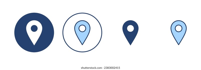 Pin icon vector. Location sign and symbol. destination icon. map pin