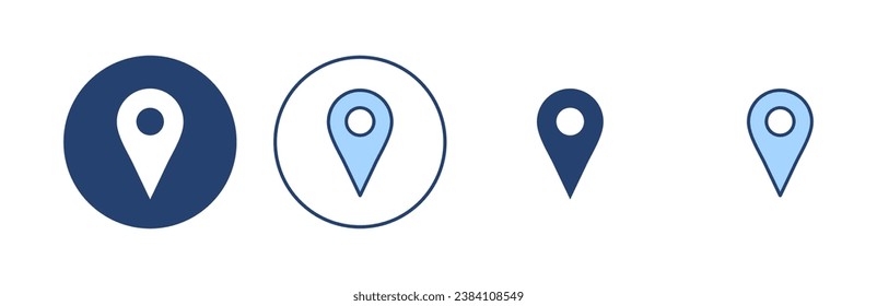 Pin icon vector. Location sign and symbol. destination icon. map pin
