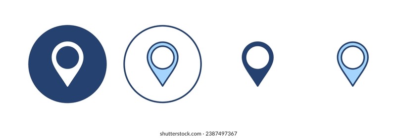 Pin icon vector. Location sign and symbol. destination icon. map pin
