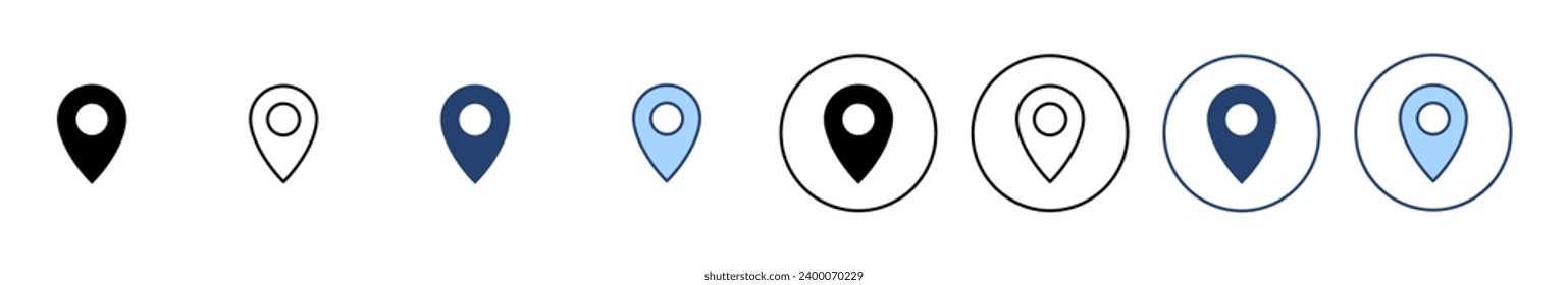 Pin icon vector. Location sign and symbol. destination icon. map pin