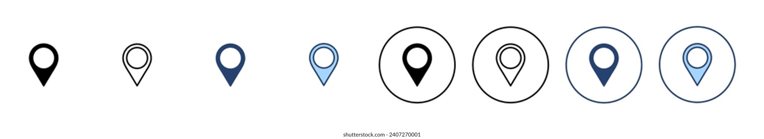 Pin icon vector. Location sign and symbol. destination icon. map pin