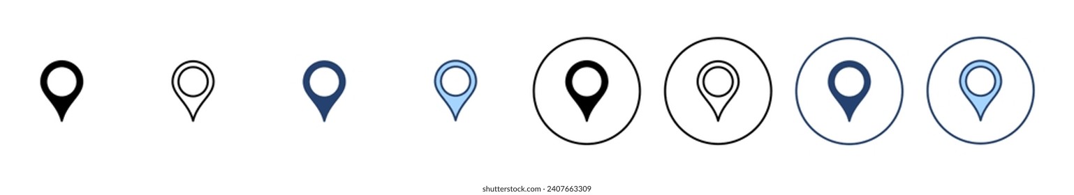 Pin icon vector. Location sign and symbol. destination icon. map pin