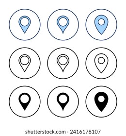 Pin icon vector. Location sign and symbol. destination icon. map pin