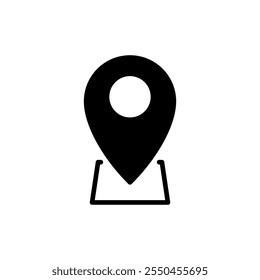 Fixar vetor de ícone. Sinal e símbolo de localização. ícone de destino. pin do mapa