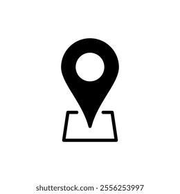 Pin icon vector. Location sign and symbol. destination icon. map pin
