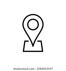 Pin icon vector. Location sign and symbol. destination icon. map pin