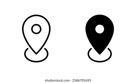 Pin icon vector. Location sign and symbol. destination icon. map pin