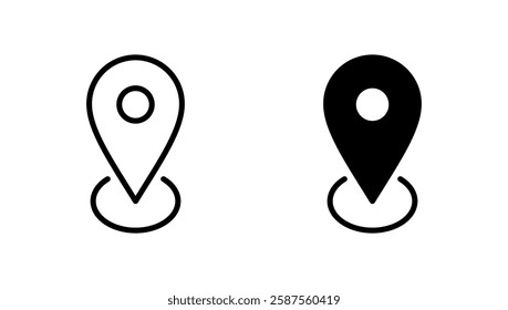 Pin icon vector. Location sign and symbol. destination icon. map pin