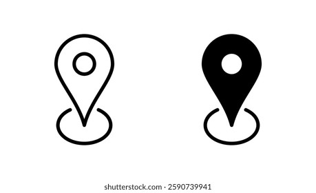 Pin icon vector. Location sign and symbol. destination icon. map pin