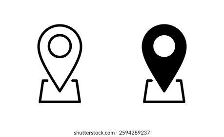 Pin icon vector. Location sign and symbol. destination icon. map pin