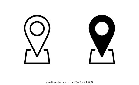 Pin icon vector. Location sign and symbol. destination icon. map pin