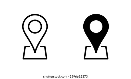 Pin icon vector. Location sign and symbol. destination icon. map pin