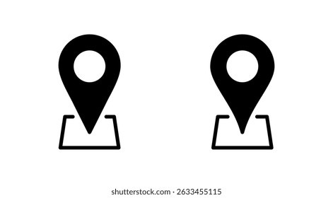 Pin icon vector. Location sign and symbol. destination icon. map pin