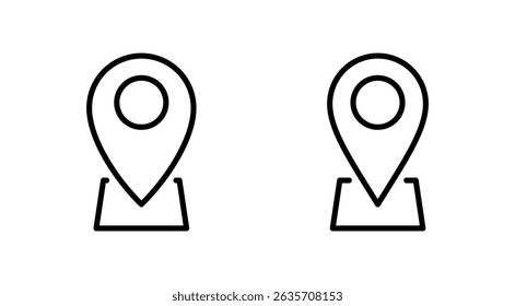 Vector de icono de pin. Icono de Locación y símbolo. Icono de destino. Pin de mapa