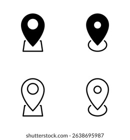 Pin icon vector. Location sign and symbol. destination icon. map pin