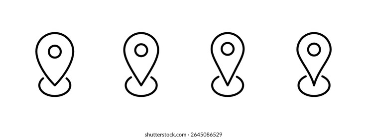 Pin icon vector. Location sign and symbol. destination icon. map pin