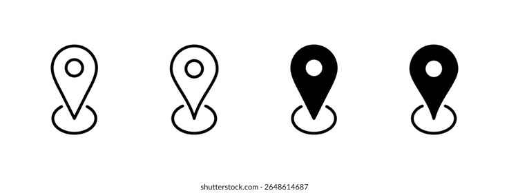 Pin icon vector. Location sign and symbol. destination icon. map pin